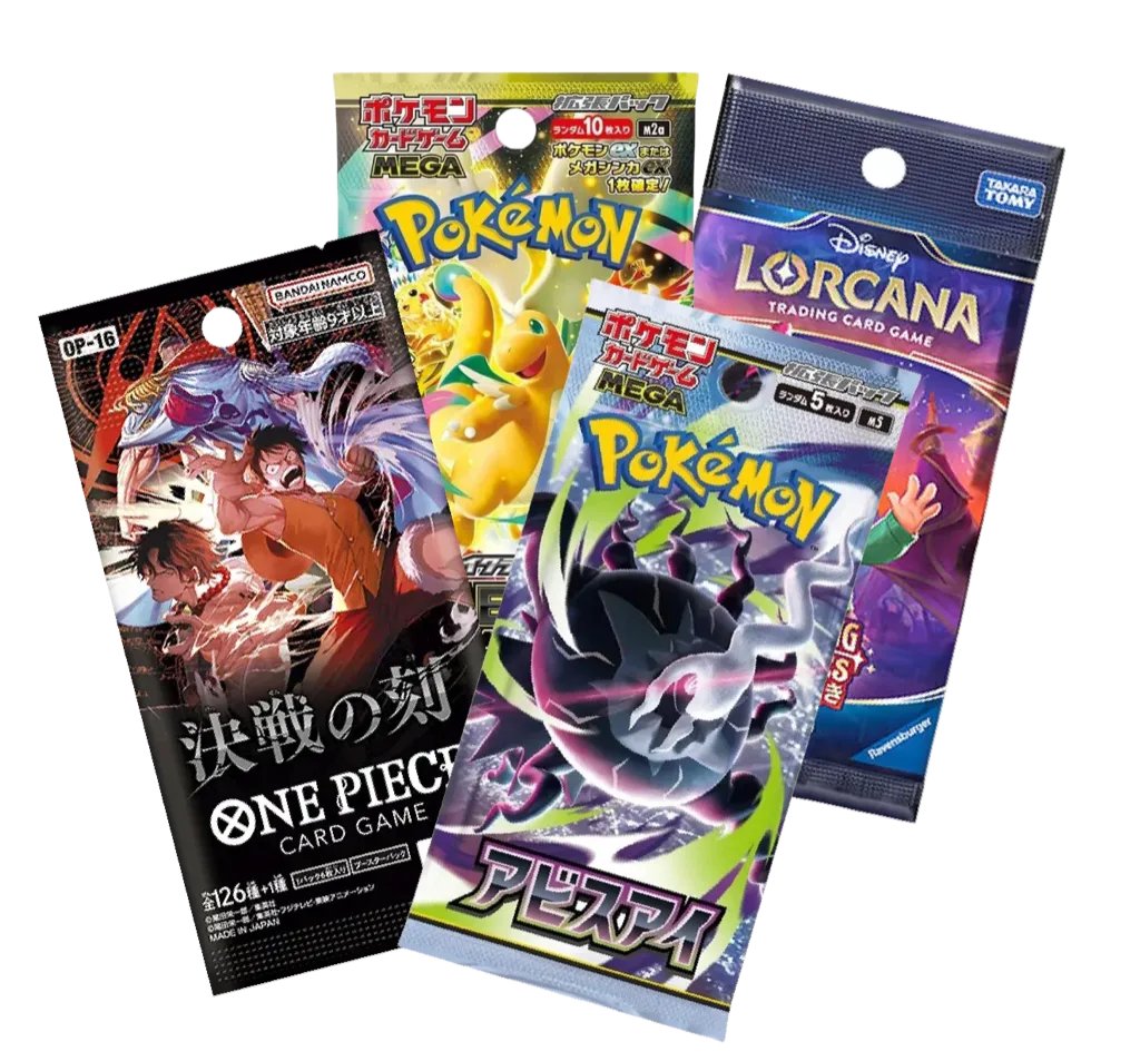 Boosters japoneses de Pokémon, One Piece e Lorcana